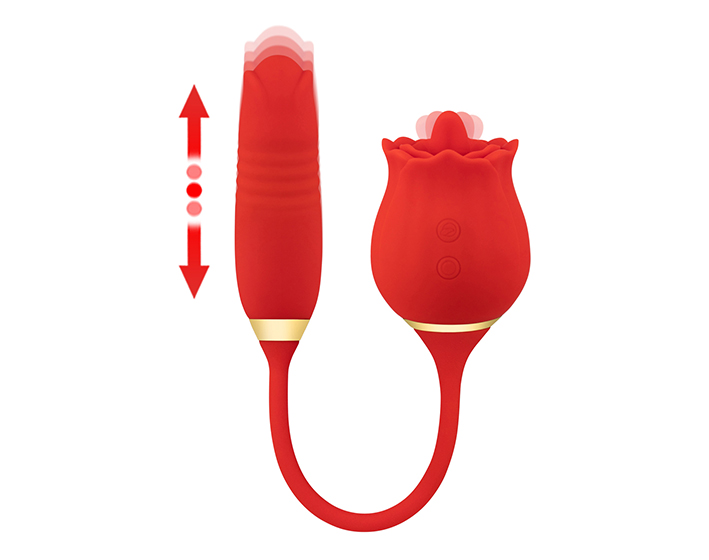 Rose Vibrator with Licking & Thrusting