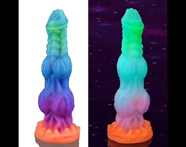 Monster Knot Dildo with Glow Effect