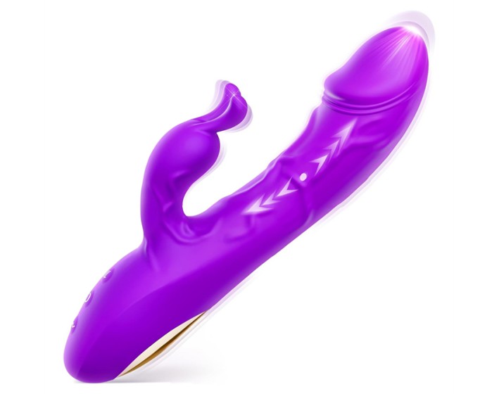Thrusting Purple Rabbit Dildo