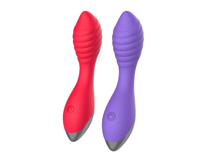 Curved Ribbed Wand Vibrator