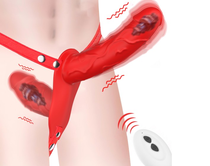 Strap On Double Vibrating Dildo