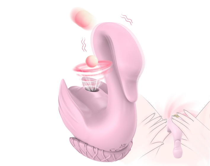 Pink Cygnus Suck Vibrator