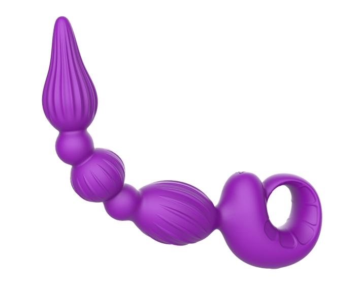 beaded anal plug with grip ring
