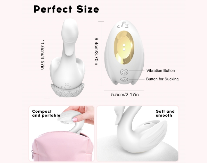 White Cygnus Suck Vibrator 7