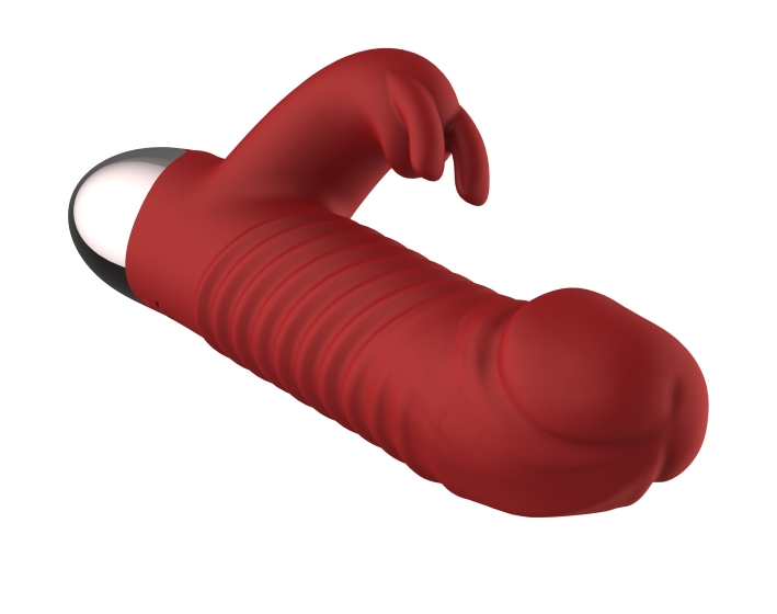 Rabbit Vibrator with Ribbed Shaft